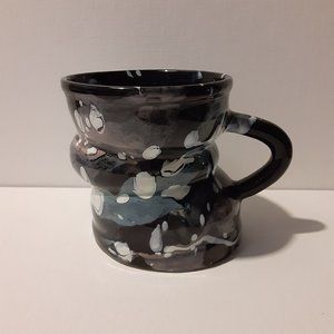 Unique Vintage Studio Pottery Charles Nalle Coffee Mug Artist Signed Abstract C